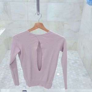 VINCE size XS , blush open back merino wood sweater